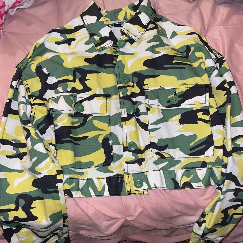 Yellow and Green camo jacket